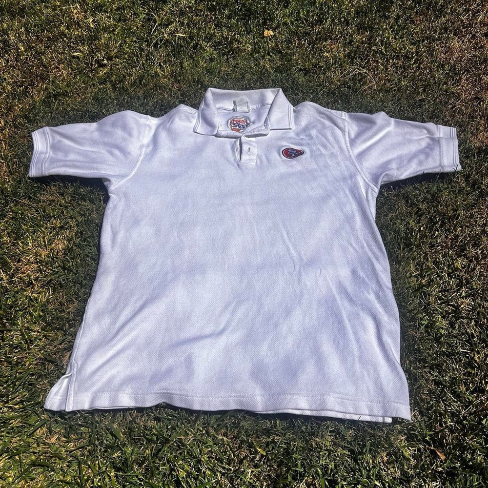 White 49ers/miller light polo prestige condition lightly worn